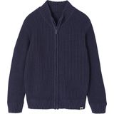 Vest - Marineblauw - Col Montant - Lange Mouwen - Voor Jongens