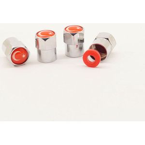 Schrader (auto) ventiel - Zilver Turkije aluminium met afdichting