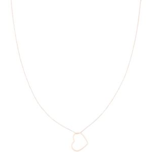 OOZOO Jewellery - Rosé goudkleurige ketting met een hart - SN-2050