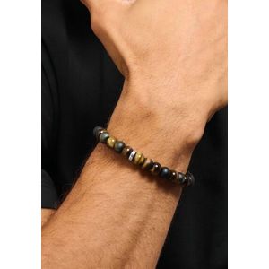 Thomas Sabo - Armband - Zwart - Gerecycled Zilver - Tijgeroog