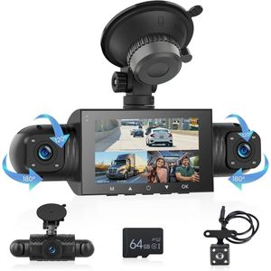 Dashcam voor auto voor en achter – Dual dashcam – Voor- en achtercamera – Autocamera – Full HD dashcam – Dashcam met nachtzicht – Dashcam met bewegingssensor – Groothoeklens – Parkeermodus – Loop recording – Dashcam met SD-kaart