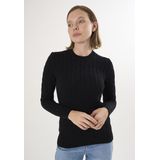 Felix Hardy - Kabelgebreide Trui - Zwart - 100% Katoen