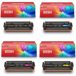 INKFIND 055H tonercartridge multipack van 4 stuks (Zwart+Cyaan+Magenta+Geel) compatibel met Canon055H Canon cartridge 055H toner cartridge (Zwart+Cyaan+Magenta+Geel) - 4-pack BK/C/M/Y