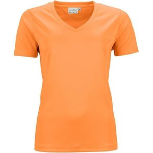 James and Nicholson Dames/dames Actief V Hals T-Shirt (Oranje)