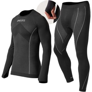 SNOCKS - Thermo Ondergoed - Thermoshirt & Thermobroek - 1 Set