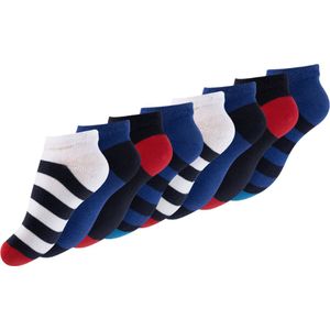 8 paar Jongens sneakersokken - Casual/Stripes-mix - Maat 31-34