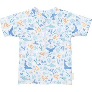 Little Dutch Ocean Dreams - Zwem t-shirt - Gerecycled polyester - Blauw - Maat 98/104