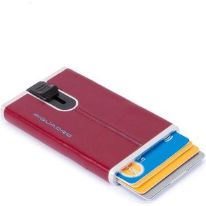 Piquadro Blue Square Leren RFID Creditcardhouder - Rood