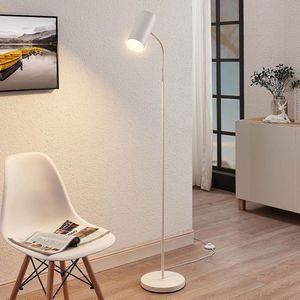 Lindby - vloerlamp - 1licht - metaal - H: 145 cm - E27 - wit