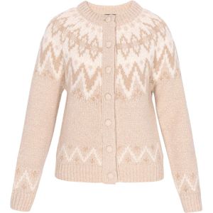 DreiMaster - Vintage - Gebreid Vest - Beige - Knoopsluiting - Ronde Hals