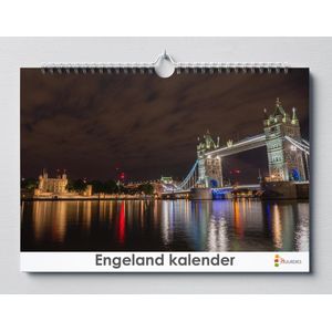 Engeland verjaardagskalender 35x24 cm | Wandkalender | Kalender | Verjaardagskalender Volwassenen