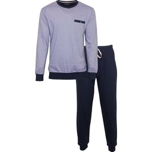 Paul Hopkins tricot heren pyjama - Blue pattern 1101B  - XL  - Blauw