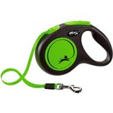 Flexi New Neon - Hondenriem - Groen - S - 5 m - <15 kg