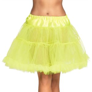 Boland - Petticoat de luxe neon geel - Volwassenen - Can Can - Prinsen en Prinsessen