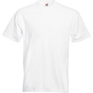 Set van 8x stuks basic witte t-shirt voor heren - voordelige katoenen shirts - Regular fit, maat: XL (42/54)