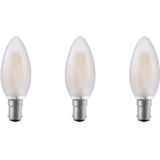SPL - Ba15d - LED Lamp - Extra Warm Wit - Dimbaar - 4W - 3 Stuks - 230V - 320lm - 2500K - Melkglas