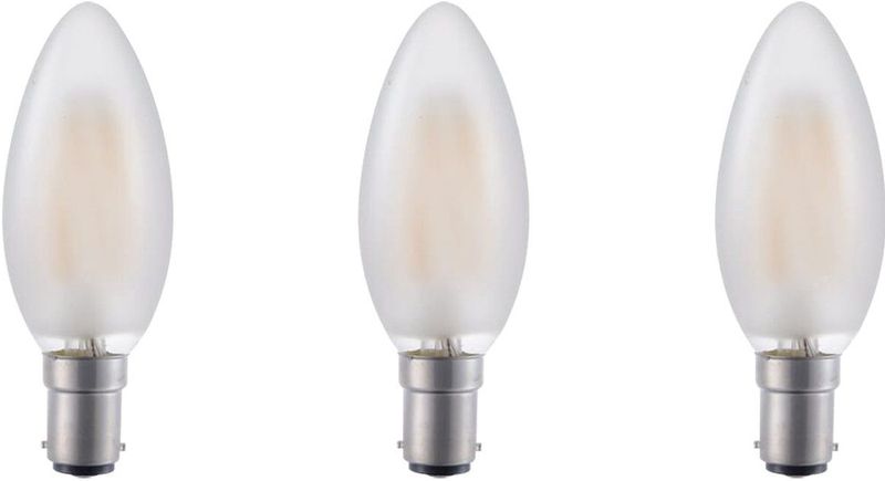 SPL - Ba15d - LED Lamp - Extra Warm Wit - Dimbaar - 4W - 3 Stuks - 230V - 320lm - 2500K - Melkglas
