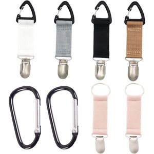 4-delige hoedclip en 2-delige zakclip - karabijnhaken - draagbare clips - anti-verlies - multifunctionele clip - tas-accessoires .