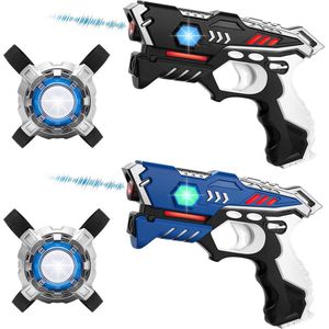2 stoere laserguns + 2 lasergame vesten - KidsTag laserguns met unieke Vest Only optie!