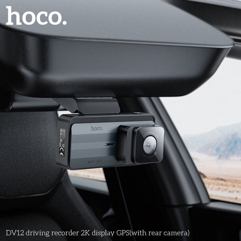 HOCO - DV12 - Dashcam - 2K - Met Achtercamera - HD Ready