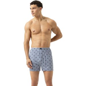 mey - Boxershort - Galactic Blue - Serie Stripes With Small Pattern