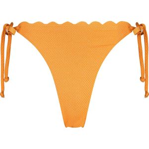Hunkemöller Cheeky Tanga Bikinibroekje Scallop Lurex Oranje M