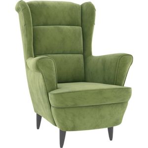 vidaXL Fauteuil fluweel lichtgroen