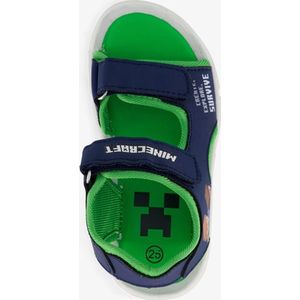 Minecraft jongens sandalen met lichtjes blauw - Maat 27