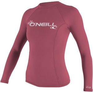 O'Neill Basic Skins L/S Crew  Surfshirt - Maat XS  - Vrouwen - roze/wit