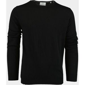 Born With Appetite Pullover Zwart Rick R-neck Pullover Merino 00005RI12/9001 Black