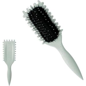 Inovra Plus - Krulborstel voor krullend haar met wildzwijnharen, beige - haarborstel voor krullen & styling - haar ontwarren - 1 Bounce