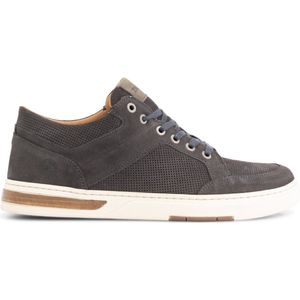 Travelin' Oakham - Lage heren sneakers - 100% leer - Donkergrijs