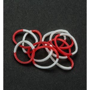 Joy Craft - loomelastiekjes - 6200/0839 - Elastieken White/Red