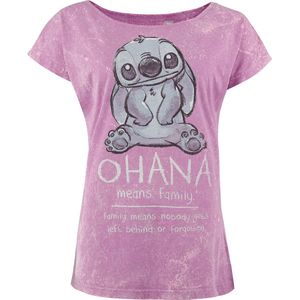 Lilo & Stitch Las Ohana Dames T-shirt - roze - S