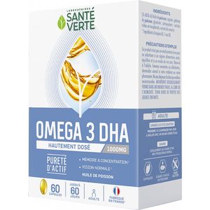 Santé Verte Omega 3 1000 mg DHA 60 Capsules