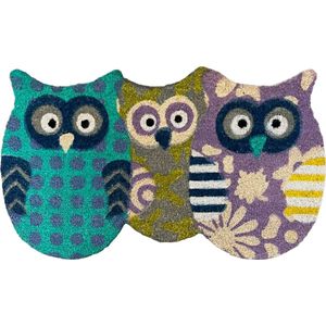 Hamat - Kokosmat Deurmat Uilen Trio Owls - 45 x 75 cm