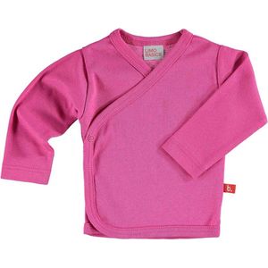 Baby trui overslag biologisch ribkatoen fuchsia 62