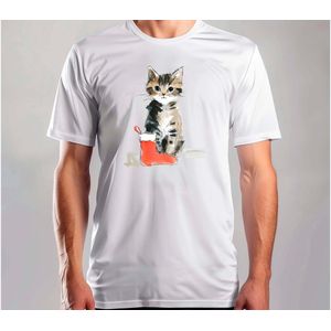 Starry Purr - T Shirt - MerryChristmas - ChristmasVibes - Funny - Sarcasm - VrolijkKerstfeest - Kerstmis - Grappig - Sarcasme - Kat - Cat