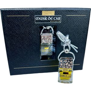 Musk dé Car Exclusive - Autoparfum hanger zilver - OUD WOOD - Azië - Auto Geurverfrisser Parfum voor Dames en Heren - Unisex