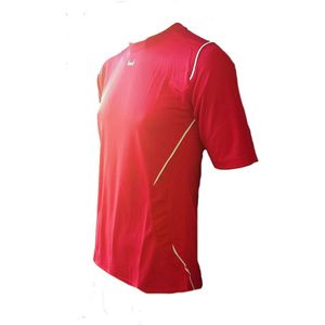 KWD Sportshirt Mundo - Voetbalshirt - Volwassenen - Maat S - Rood/Wit