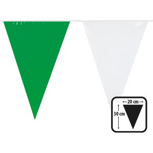 Boland - PE vlaggenlijn groen/wit - Geen thema - Feestversiering