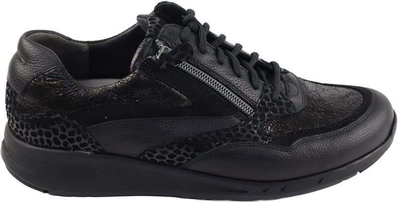 Durea - Go Jill - Sneakers - Zwart - Leer en Suède