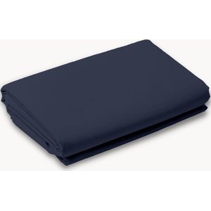 Y-NOT - Crispy Cotton Hoeslaken Topper - 90x200 - tot 15 cm matrasdikte - 100% Katoen - 180 draaddichtheid - Navy