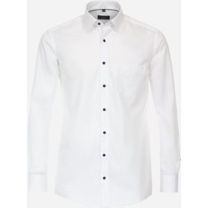 Redmond comfort fit overhemd - popeline - wit - Strijkvriendelijk - Boordmaat: 43/44