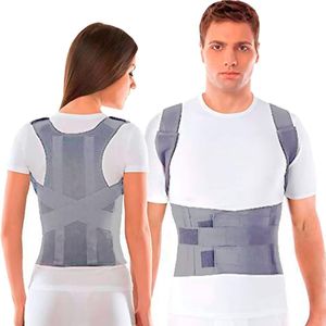 Houdingcorrector voor comfortabele schouder- en rugsteun - Ondersteuning lendensteun - Mannen en vrouwen - X-Small - Grijs