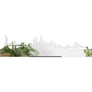 Standing Skyline New York Spiegel - 40 cm - Woon decoratie om neer te zetten en om op te hangen - Meer steden beschikbaar - Cadeau voor hem - Cadeau voor haar - Jubileum - Verjaardag - Housewarming - Aandenken aan stad - WoodWideCities