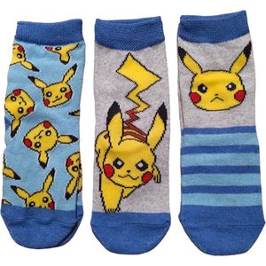 Pokémon Pikachu jongens sokken 3 pack - maat 23-26
