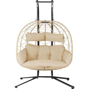 Veltro® Egg Hangstoel - Hangstoel met Standaard - Chair voor Binnen en Buiten