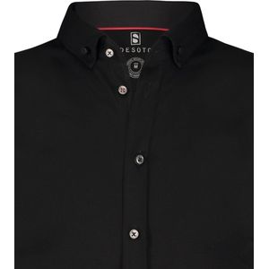 Desoto - Overhemd Korte Mouw Zwart 081 - Heren - Maat 3XL - Slim-fit