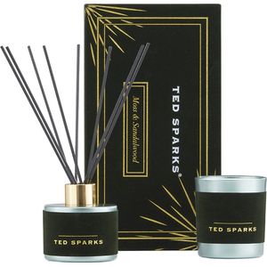 Ted Sparks - Velvet Collection Gift Box - Geurkaars & Geurstokjes Diffuser - Moss & Sandalwood